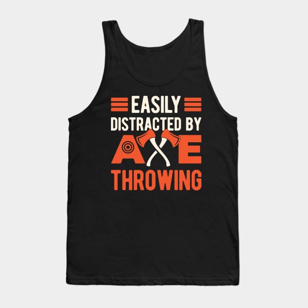 Axe Throwing Funny Gift Tank Top by Crea8Expressions